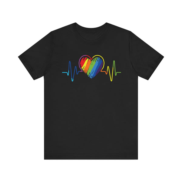 Rainbow Heart - Unisex Jersey Short Sleeve Tee